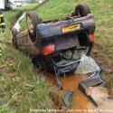 2012_04_15 Auto over de kop A2 Nederweert 150